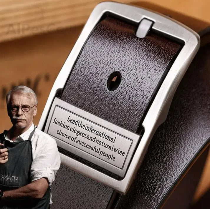 🎉 Men's Business Leather Belt 👔✨ Classic & Sophisticated Style!