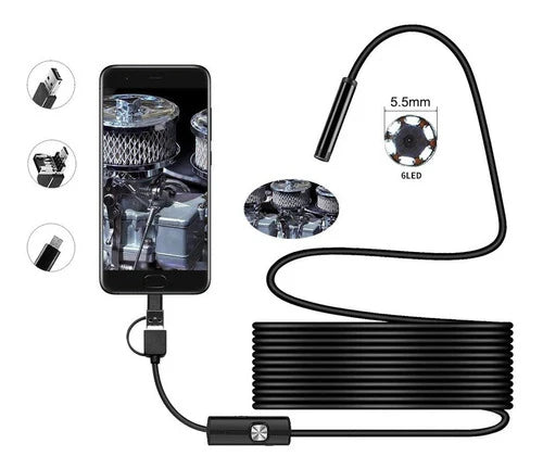 TwistView High-Resolution Waterproof Endoscope Camera